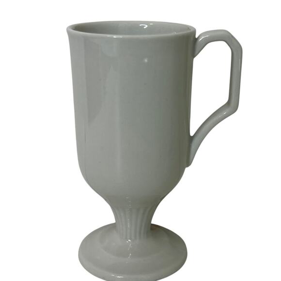 Lot of 3 Shenango China White Pedestal Coffee Cups 6 oz Restaurant Ware USA - Picture 2 of 7